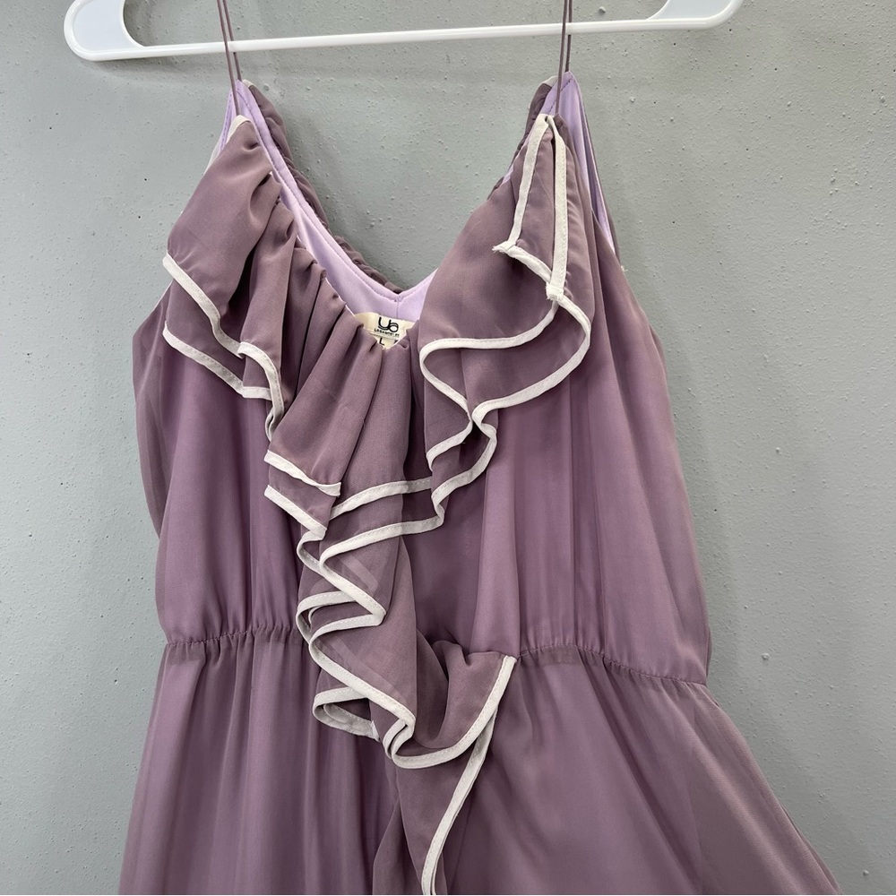 Ya Los Angeles Lavender Ruffle Midi Dress - Picture 4 of 8